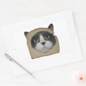 Sticker Rectangulaire Pâte de chat en pain (Enveloppe)
