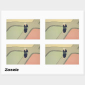 Sticker Rectangulaire Path through fields Kamisaka Sekka japan painting (Feuille)