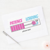Sticker Rectangulaire Patience Chargement Cartoon D'Aiguille Mignonne Fa (Enveloppe)