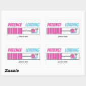 Sticker Rectangulaire Patience Chargement Dessin de l'escargot mignon Fa (Feuille)