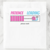 Sticker Rectangulaire Patience Chargement Dessin de l'escargot mignon Fa (Sac)