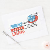 Sticker Rectangulaire Patience Chargement Funny Snail cadeau personnalis (Enveloppe)