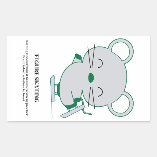 Sticker Rectangulaire Patinage artistique (Devant)