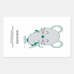 Sticker Rectangulaire Patinage artistique