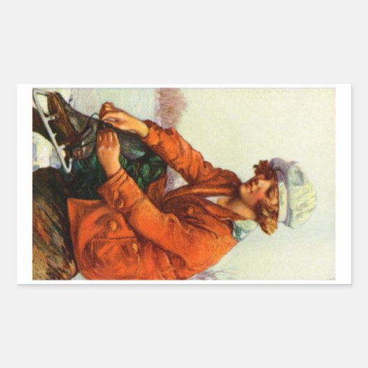 Sticker Rectangulaire Patinage sur glace 1915 (Devant)