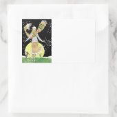 Sticker Rectangulaire Patineur Art déco (Sac)