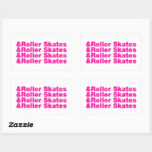 Sticker Rectangulaire & Patins à rouleaux (Feuille)