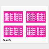 Sticker Rectangulaire & Patins à rouleaux (Feuille)