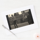 Sticker Rectangulaire Patins unis super photo été (Enveloppe)