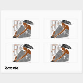 Sticker Rectangulaire Patrimoine AFRICAIN (Feuille)