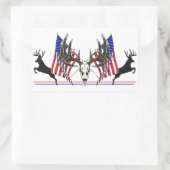 Sticker Rectangulaire Patriotic Whitetail (Sac)