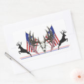 Sticker Rectangulaire Patriotic Whitetail (Enveloppe)