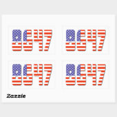 Sticker Rectangulaire Patriotique 8647 (Feuille)