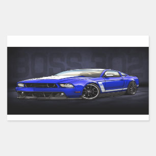 Sticker Rectangulaire Patron 302 du bleu 2012 de Kona