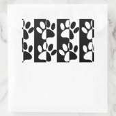 Sticker Rectangulaire Patrouilles Et Rayures De Chien Noir Et Blanc (Sac)