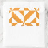 Sticker Rectangulaire Patters de Burnt Orange Geometric Deco Cube (Sac)