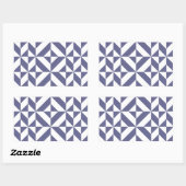 Sticker Rectangulaire Patters Midnight Blue Geometric Deco Cube (Feuille)