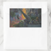 Sticker Rectangulaire Paul Gauguin - Upa Upa (The Fire Dance) (Sac)
