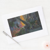 Sticker Rectangulaire Paul Gauguin - Upa Upa (The Fire Dance) (Enveloppe)