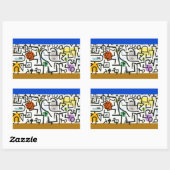 Sticker Rectangulaire Paul Klee Rich Harbour Expressionnisme Abstrait (Feuille)