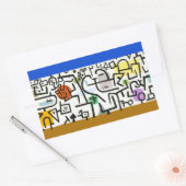 Sticker Rectangulaire Paul Klee Rich Harbour Expressionnisme Abstrait (Enveloppe)