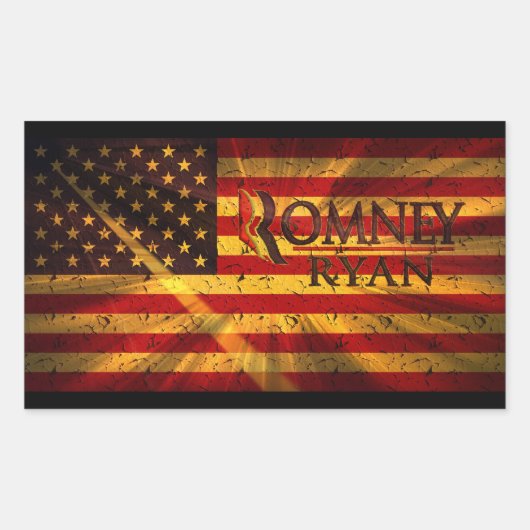Sticker Rectangulaire Paul Ryan Mitt Romney (Devant)