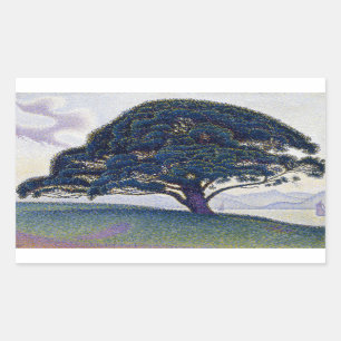Sticker Rectangulaire Paul Signac - Le pin Bonaventure