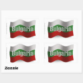 Sticker Rectangulaire Pavillon Bulgarie (Feuille)