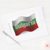 Sticker Rectangulaire Pavillon Bulgarie (Enveloppe)
