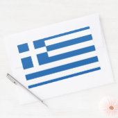 Sticker Rectangulaire pavillon de la Grèce (Enveloppe)