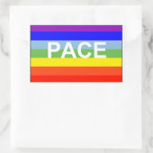 Sticker Rectangulaire Pavillon de la paix Rainbow (Sac)