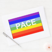 Sticker Rectangulaire Pavillon de la paix Rainbow (Enveloppe)