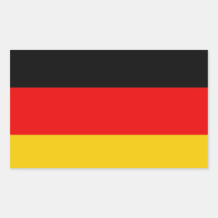Sticker Rectangulaire pavillon de l'Allemagne