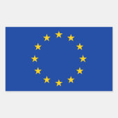 Sticker Rectangulaire pavillon de l'UE (Devant)