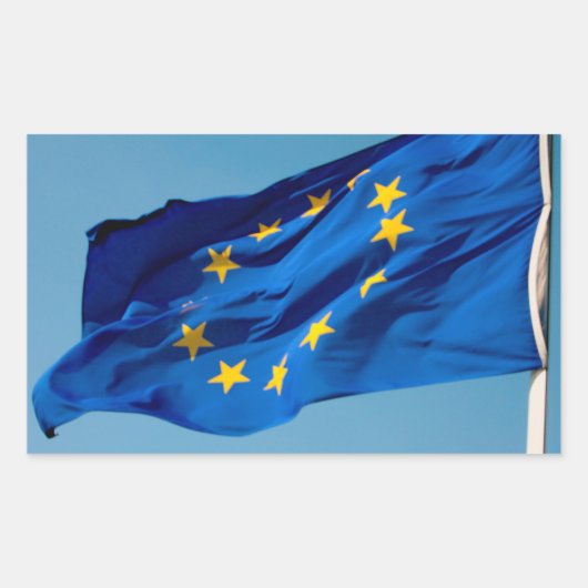 Sticker Rectangulaire pavillon de l'UE (Devant)