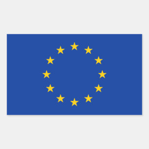 Sticker Rectangulaire pavillon de l'Union européenne