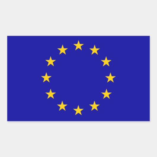 Sticker Rectangulaire pavillon de l'Union européenne (Devant)