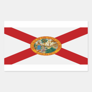 Sticker Rectangulaire Pavillon d'État de Floride