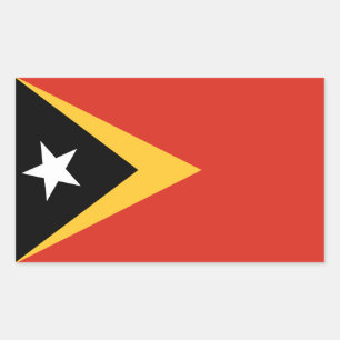 Sticker Rectangulaire Pavillon du Timor oriental