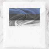 Sticker Rectangulaire Pavillon Estonie (Sac)
