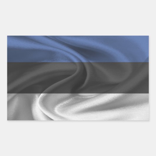 Sticker Rectangulaire Pavillon Estonie (Devant)