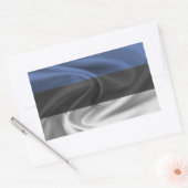 Sticker Rectangulaire Pavillon Estonie (Enveloppe)