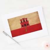 Sticker Rectangulaire Pavillon Gibraltar (Enveloppe)