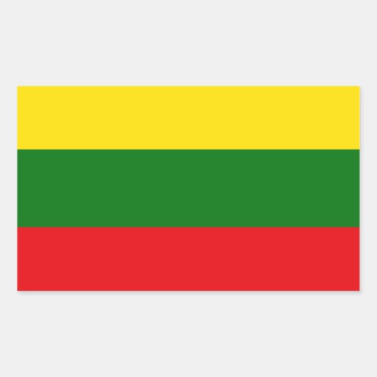 Sticker Rectangulaire pavillon lituanien (Devant)