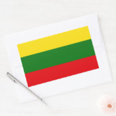 Sticker Rectangulaire pavillon lituanien (Enveloppe)
