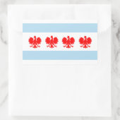 Sticker Rectangulaire Pavillon polonais Chicago (Sac)