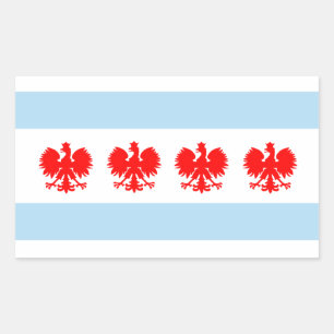 Sticker Rectangulaire Pavillon polonais Chicago