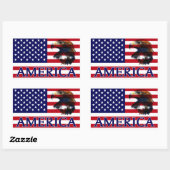 Sticker Rectangulaire pavillon usa 2 (Feuille)