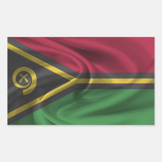 Sticker Rectangulaire Pavillon Vanuatu (Devant)