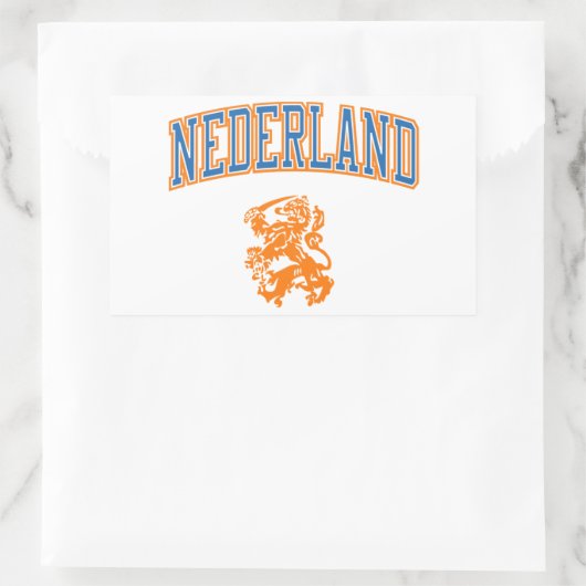 Sticker Rectangulaire Pays-Bas + Crest (Sac)